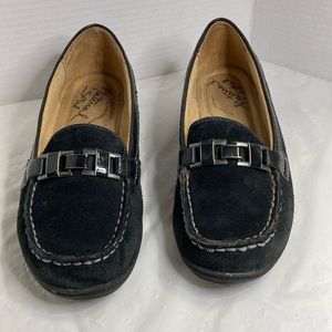 Natural Soul Sz 9 All Thru Comfort Loafer Shoes Flexible Sole Memory Foam Black